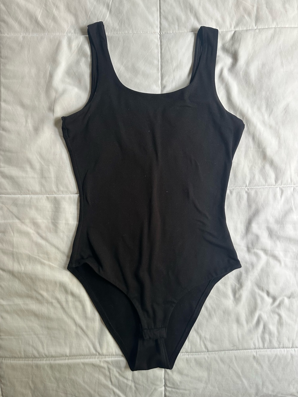 Black Scoop-neck Bodysuit Small
